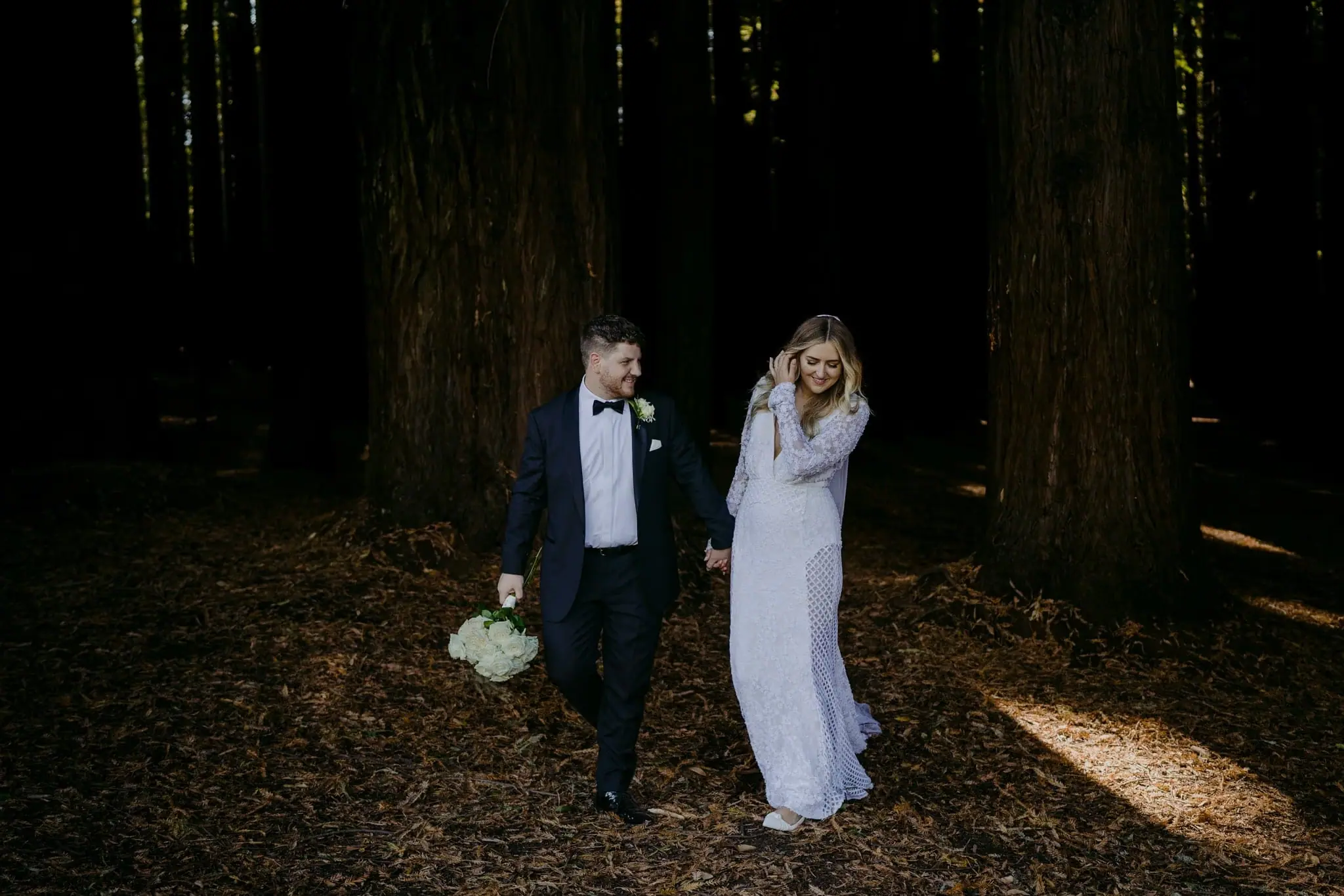 Zac and Louise on their wedding day
