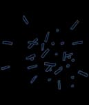 Blue confetti scattered in a burst