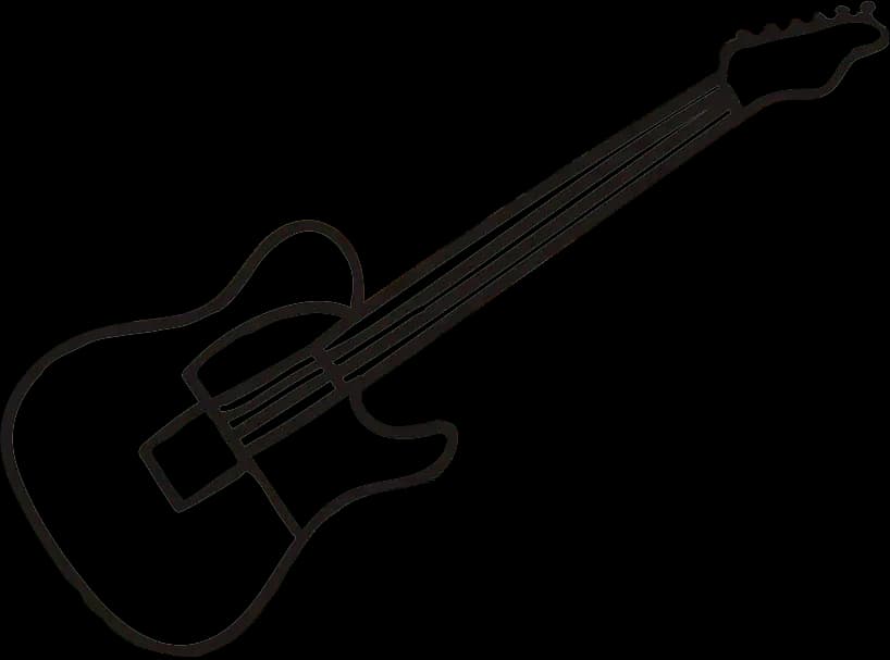 Line illustration of an acoustic guitar.