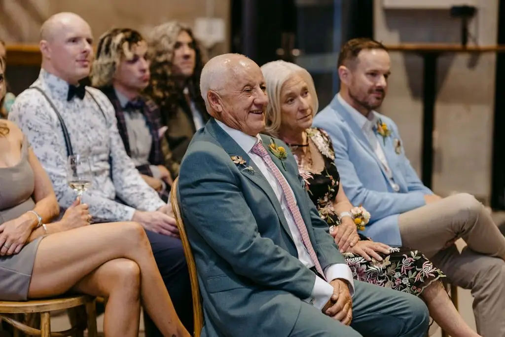 Guests watching the ceremony from their seats