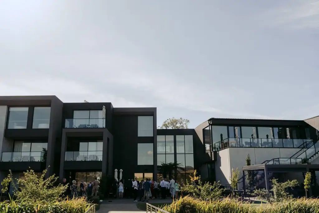 Modern wedding venue beside the vineyard
